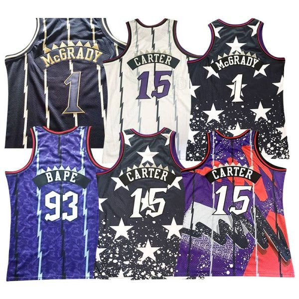 Basketball Jerseys Retro American Team 15 Carter 1 McGrady Best Stitches Basketball Vests Wholesale Cheap Shirts4