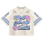 Custom Full Print Streetwear American Retro Football Jersey High Quality Sublimation Mesh Boxy Cropped Rugby Jersey2
