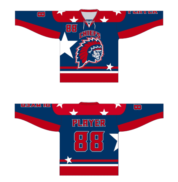 Custom Made Professional Laced Collar Sublimated Hockey Uniform Youth Ice Hockey Jerseys