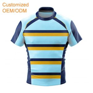 Custom Name Number Sublimation 100% Polyester Quick Dry Breathable Rugby Jerseys