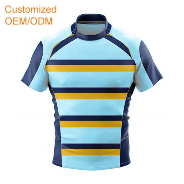 Custom Name Number Sublimation 100% Polyester Quick Dry Breathable Rugby Jerseys