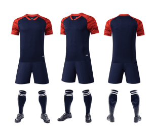 Custom Soccer Sets Football Shirt Football Uniforms Quick Dry Soccer Jersey Blue Yellow Set Sublimated Football Shirt5
