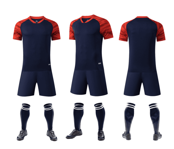 Custom Soccer Sets Football Shirt Football Uniforms Quick Dry Soccer Jersey Blue Yellow Set Sublimated Football Shirt5