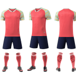 Custom Soccer Sets Football Shirt Football Uniforms Quick Dry Soccer Jersey Blue Yellow Set Sublimated Football Shirt5