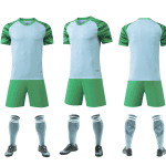 Custom Soccer Sets Football Shirt Football Uniforms Quick Dry Soccer Jersey Blue Yellow Set Sublimated Football Shirt4