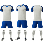 Custom Soccer Sets Football Shirt Football Uniforms Quick Dry Soccer Jersey Blue Yellow Set Sublimated Football Shirt4