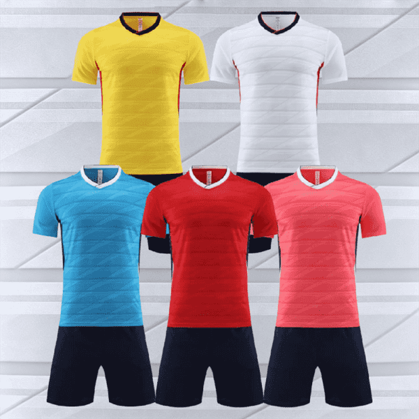 Customized Football Set, Short-sleeved Quick-dry Jersey, Game-specific, Customizable Logo Flocage Football Training Wear5