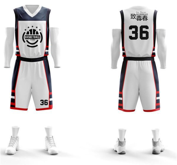 Full Body Custom Basketball Uniform Suit Male Summer Student Sports Training Competition Team Uniform1