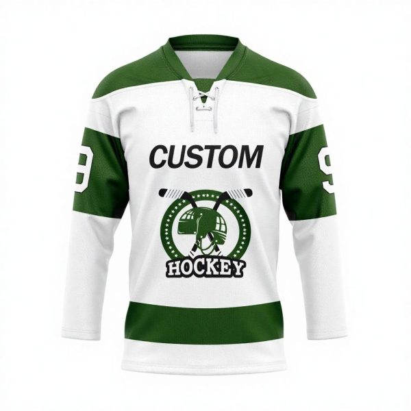 Ice Hockey Jersey OEM Blue and White Bird Eye Mesh Hockey Jersey Customizable Tackle Twill Embroidery Ice Hockey Uniform