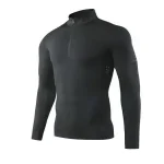 1/4 Zip Reflective Long Sleeve Running Top - Quick Dry Training Gear
