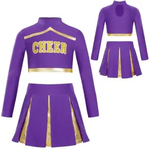 Custom Long Sleeve Girls Cheer Uniform - Competition Design