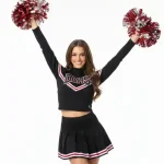 Custom American Cheer Uniform - Orange Long Sleeve Youth Set