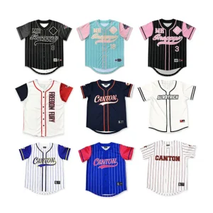 Custom Pinstripe Baseball Uniform Set – Sublimated Shirt & Pants