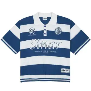 Custom Logo Men's Knitted Polo Sweater - Football Stripe Knit Top
