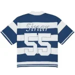 Custom Logo Men's Knitted Polo Sweater - Football Stripe Knit Top