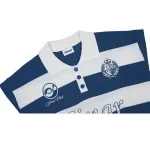 Custom Logo Men's Knitted Polo Sweater - Football Stripe Knit Top