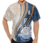 Custom Polynesian Tribal Baseball Jersey with Marshall Islands Print