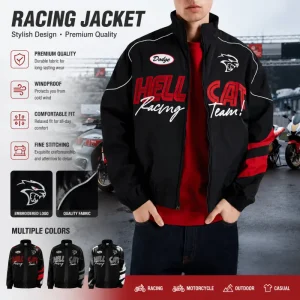 Customizable F1 Racing Jacket for Men – Embroidered Team Coat