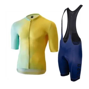 Breathable MTB Cycling Jersey Set with 19D Gel Pad Bib Shorts