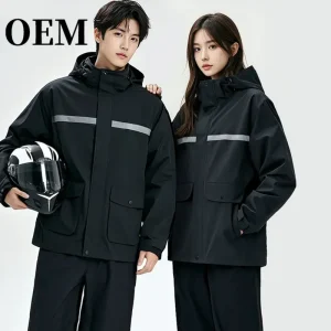 Waterproof Motorcycle Rain Suit – Reflective Jacket & Pants Set