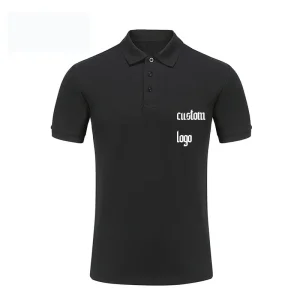 Custom Men’s Breathable Cotton Polo Shirt – Screen Silicone Print