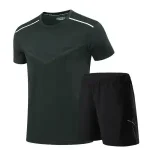 Men's Quick Dry Short Sleeve Running Shorts Suit - Gym Sportswear