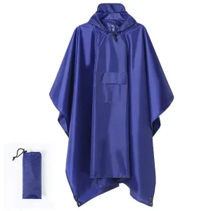 Packable Waterproof Rain Poncho – Riding & Camping Cape