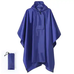 Packable Waterproof Rain Poncho - Riding & Camping Cape