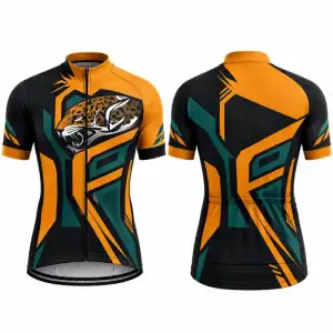 Custom Logo Breathable Sweat-Wicking Sublimated Cycling Jersey
