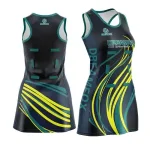 Custom Spandex Polyester Netball Dress for Women - Green Kit