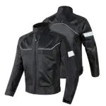Breathable Mesh Motorcycle Racing Jacket with Elbow Armor