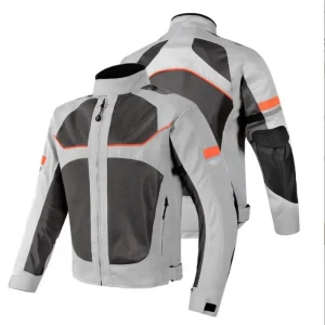 Breathable Mesh Motorcycle Racing Jacket with Elbow Armor