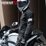 Breathable Mesh Motorcycle Racing Jacket with Elbow Armor