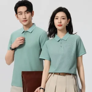 Custom Polyester Cotton Polo Shirt – Plain Blank with Embroidery