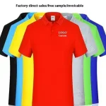 Custom Polyester Cotton Polo Shirt - Plain Blank with Embroidery