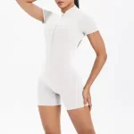 YS001 Sports Bodysuit & Jumpsuit - One-Piece Zip Yoga Suit for Women